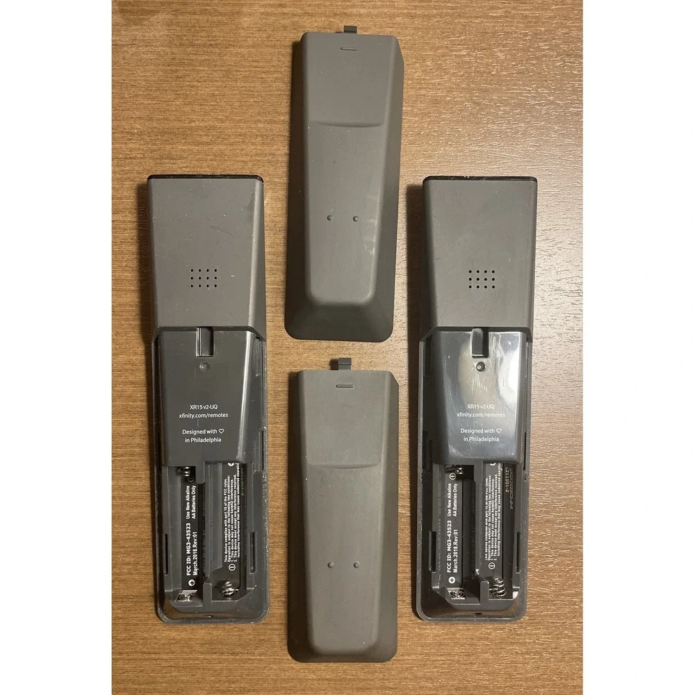 2 REMOTES Xfinity Comcast Remotes XR15- V2-UQ Xr15v2 Dark Gray